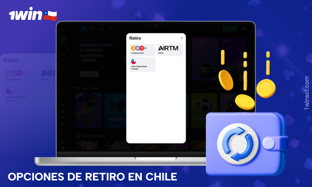 En Chile, puedes retirar fondos de 1win a través de transferencias bancarias, tarjetas, monederos electrónicos y criptomonedas