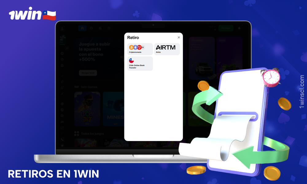 Métodos de pago populares y confiables están disponibles para retiros en 1win Chile